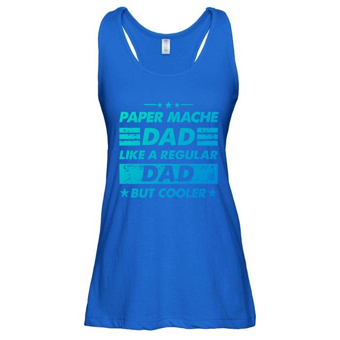 Funny Paper Mache Dad Like A Regular Dad But Cooler Gift Ladies Essential Flowy Tank