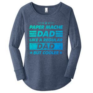 Funny Paper Mache Dad Like A Regular Dad But Cooler Gift Women's Perfect Tri Tunic Long Sleeve Shirt