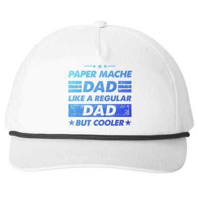 Funny Paper Mache Dad Like A Regular Dad But Cooler Gift Snapback Five-Panel Rope Hat