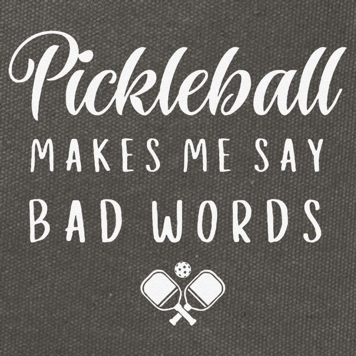 Funny Pickleball Makes Me Say Bad Words Pickleball Players Cotton Canvas Backpack