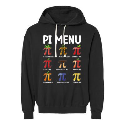 Funny Pi Menu Pi Day Garment-Dyed Fleece Hoodie