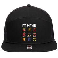 Funny Pi Menu Pi Day 7 Panel Mesh Trucker Snapback Hat