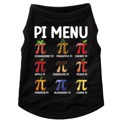 Funny Pi Menu Pi Day Doggie Tank