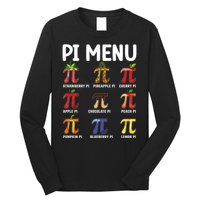Funny Pi Menu Pi Day Long Sleeve Shirt
