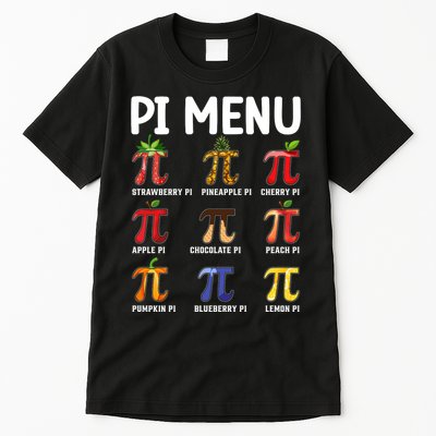 Funny Pi Menu Pi Day Tall T-Shirt