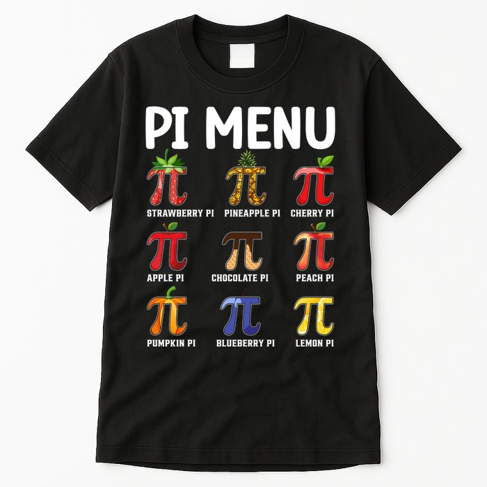 Funny Pi Menu Pi Day Tall T-Shirt