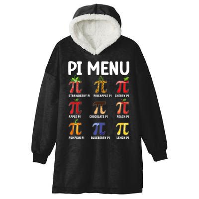 Funny Pi Menu Pi Day Hooded Wearable Blanket