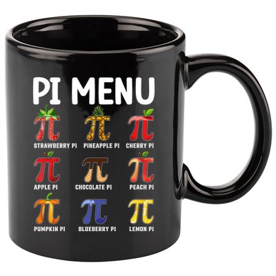 Funny Pi Menu Pi Day 11oz C Handle Ceramic Mug