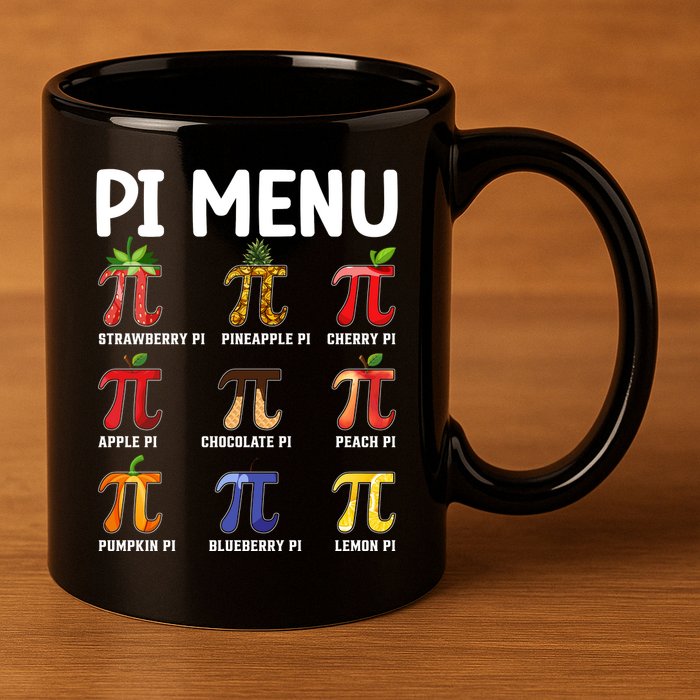 Funny Pi Menu Pi Day 11oz C Handle Ceramic Mug