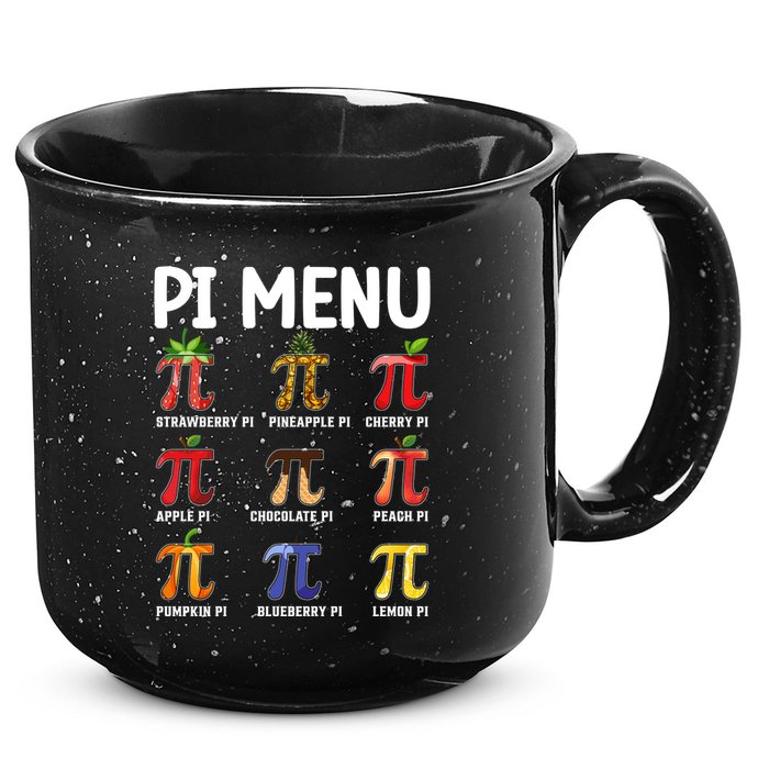 Funny Pi Menu Pi Day 15oz Campfire Ceramic Mug