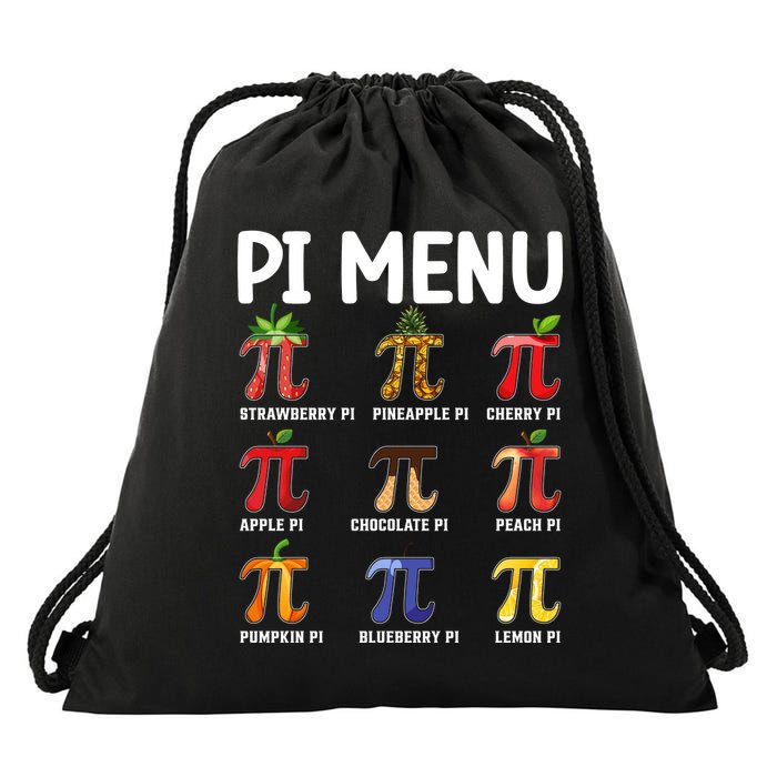 Funny Pi Menu Pi Day Drawstring Bag
