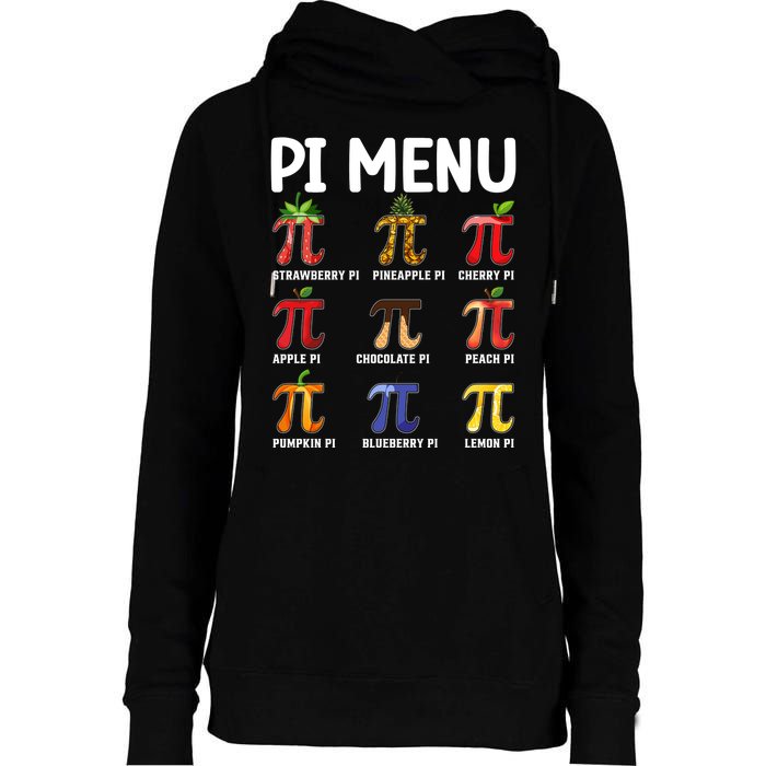Funny Pi Menu Pi Day Womens Funnel Neck Pullover Hood
