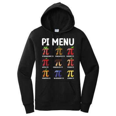 Funny Pi Menu Pi Day Women's Pullover Hoodie