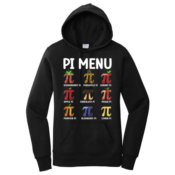 Funny Pi Menu Pi Day Women's Pullover Hoodie