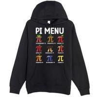 Funny Pi Menu Pi Day Premium Pullover Hoodie