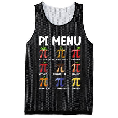 Funny Pi Menu Pi Day Mesh Reversible Basketball Jersey Tank