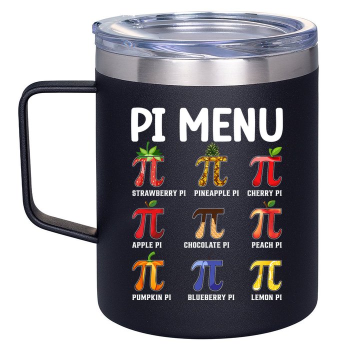 Funny Pi Menu Pi Day 12oz Stainless Steel Coffee Mug