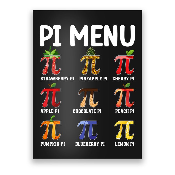 Funny Pi Menu Pi Day Poster