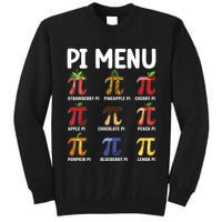 Funny Pi Menu Pi Day Tall Sweatshirt
