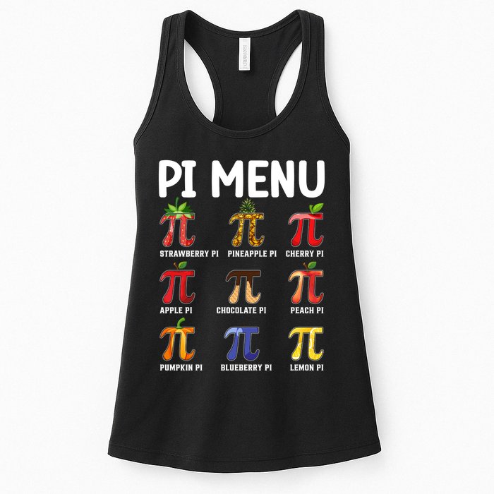Funny Pi Menu Pi Day Womens Tank Top