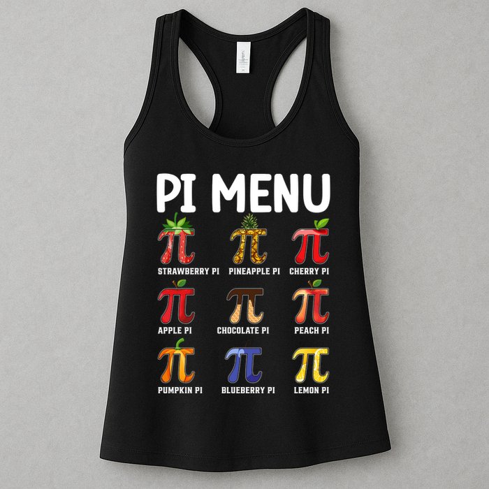 Funny Pi Menu Pi Day Womens Tank Top