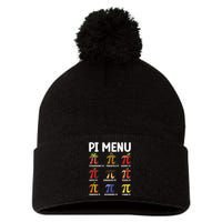 Funny Pi Menu Pi Day Pom Pom 12in Knit Beanie