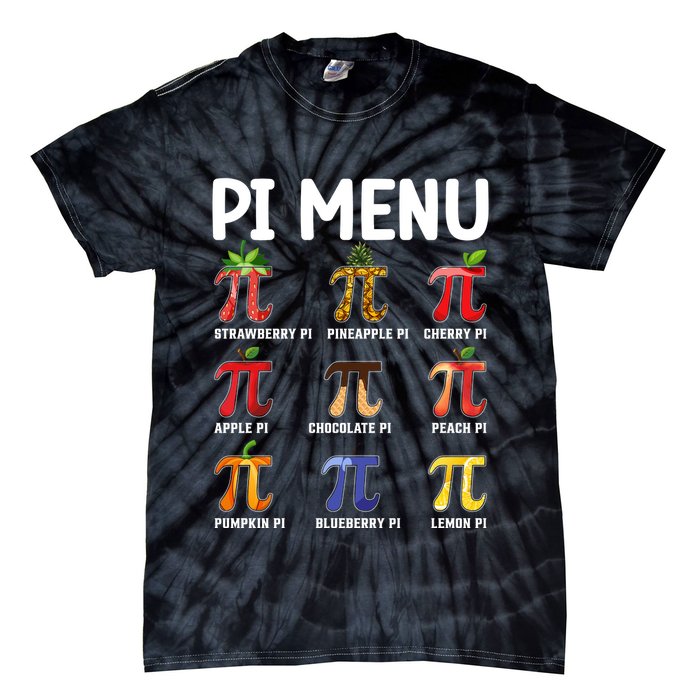 Funny Pi Menu Pi Day Tie-Dye T-Shirt