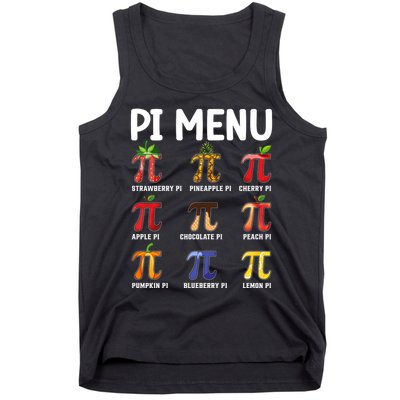 Funny Pi Menu Pi Day Tank Top