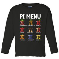 Funny Pi Menu Pi Day Toddler Long Sleeve Shirt