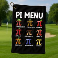 Funny Pi Menu Pi Day Golf Towel