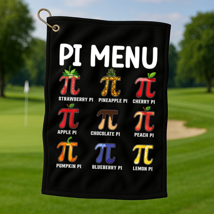 Funny Pi Menu Pi Day Golf Towel