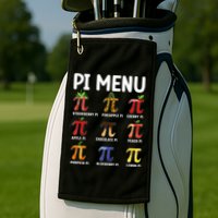 Funny Pi Menu Pi Day Golf Towel