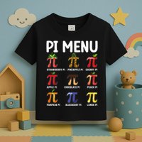 Funny Pi Menu Pi Day Toddler T-Shirt