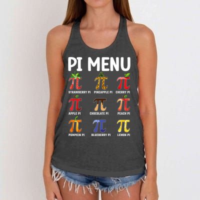 Funny Pi Menu Pi Day Women's Knotted Racerback Tank
