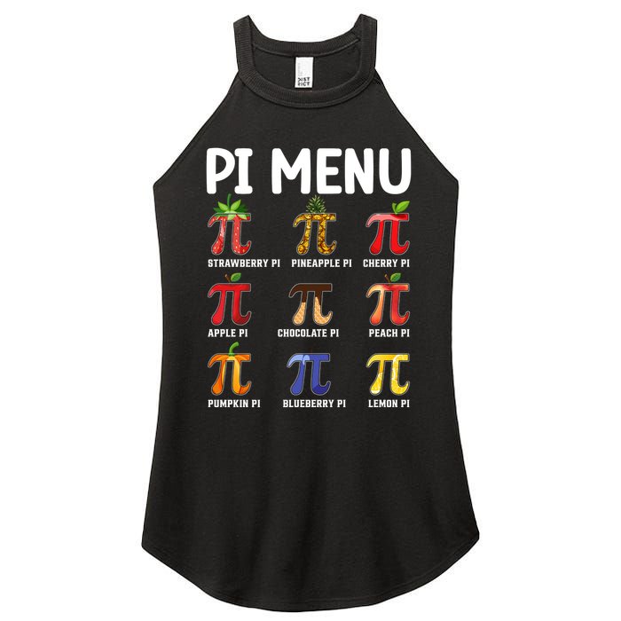 Funny Pi Menu Pi Day Women's Perfect Tri Rocker Tank