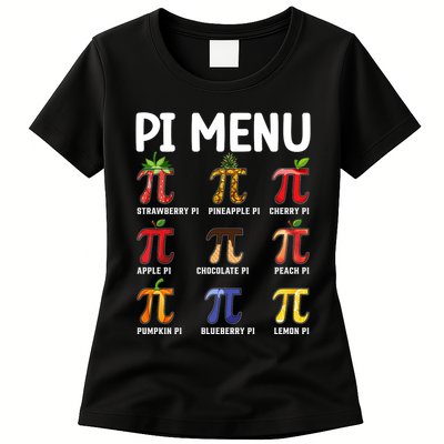 Funny Pi Menu Pi Day Womens T-Shirt