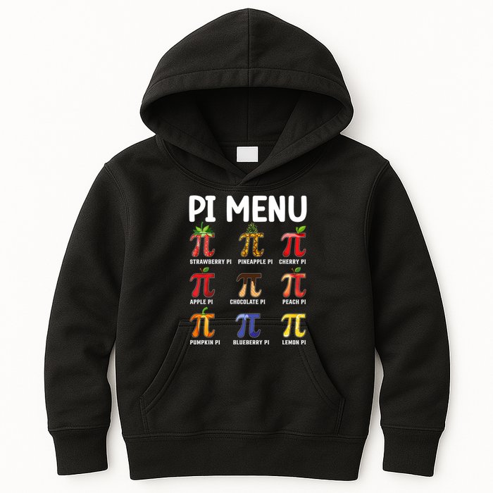 Funny Pi Menu Pi Day Kids Hoodie