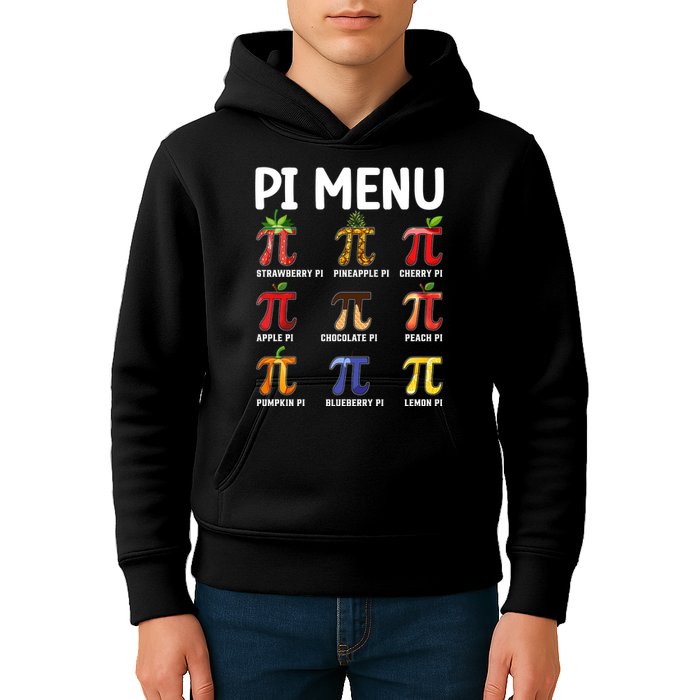 Funny Pi Menu Pi Day Kids Hoodie