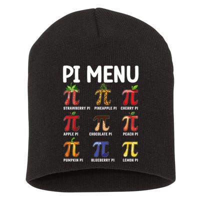 Funny Pi Menu Pi Day Short Acrylic Beanie