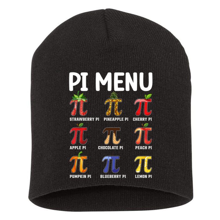 Funny Pi Menu Pi Day Short Acrylic Beanie