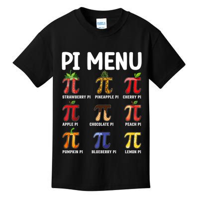 Funny Pi Menu Pi Day Kids T-Shirt