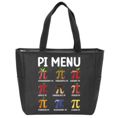 Funny Pi Menu Pi Day Zip Tote Bag