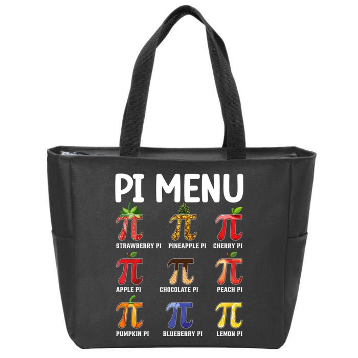 Funny Pi Menu Pi Day Zip Tote Bag