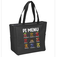 Funny Pi Menu Pi Day Zip Tote Bag