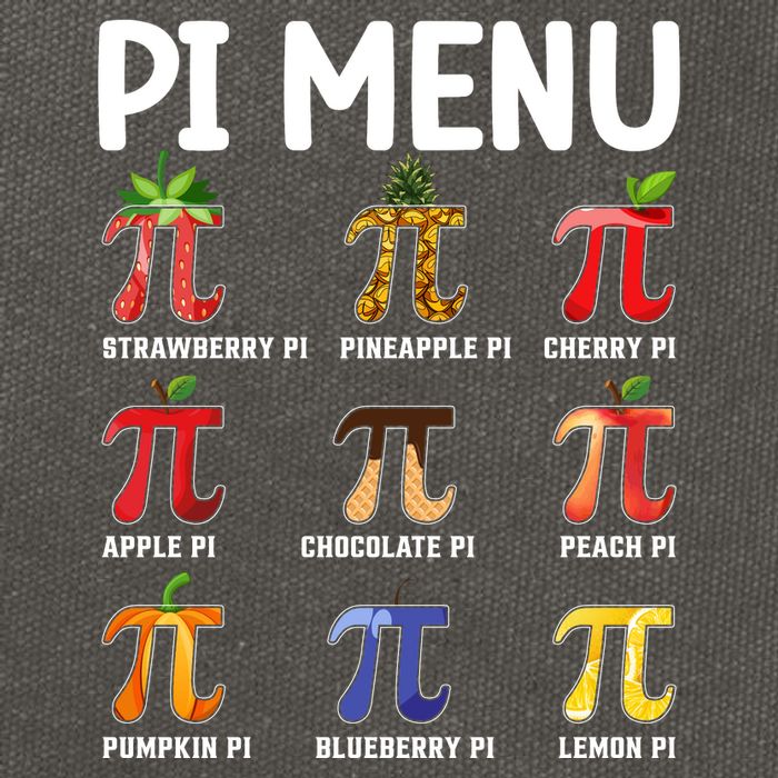 Funny Pi Menu Pi Day Cotton Canvas Backpack