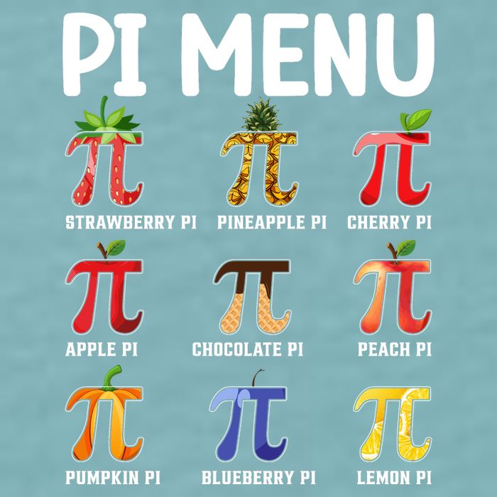 Funny Pi Menu Pi Day Sueded Cloud Jersey T-Shirt