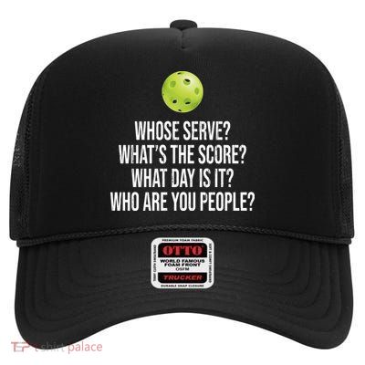 Funny Pickleball Meme High Crown Mesh Back Trucker Hat