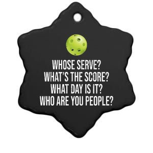 Funny Pickleball Meme Ceramic Star Ornament