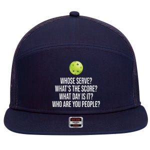 Funny Pickleball Meme 7 Panel Mesh Trucker Snapback Hat