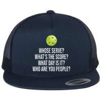 Funny Pickleball Meme Flat Bill Trucker Hat